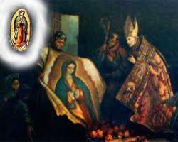 Juan Diego mostra le rose al Vescovo