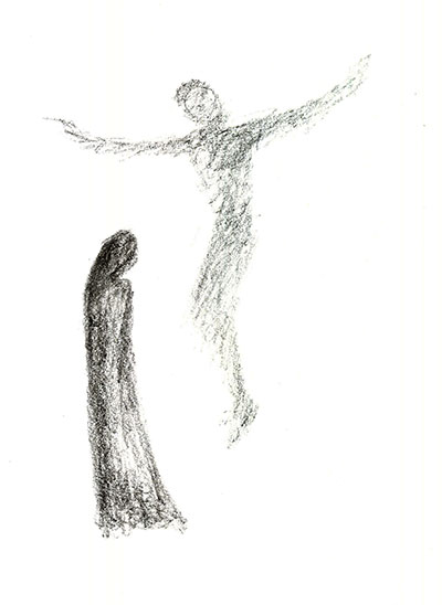 Evoluzione del disegno (la Madonna in piedi)